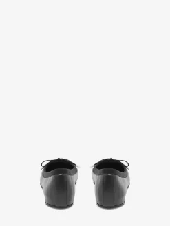 New Alexander McQueen Women's Punk Ballet Flat in Black/Silver