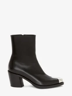 Cheap Alexander McQueen Women's Punk Boot in Black/Silver