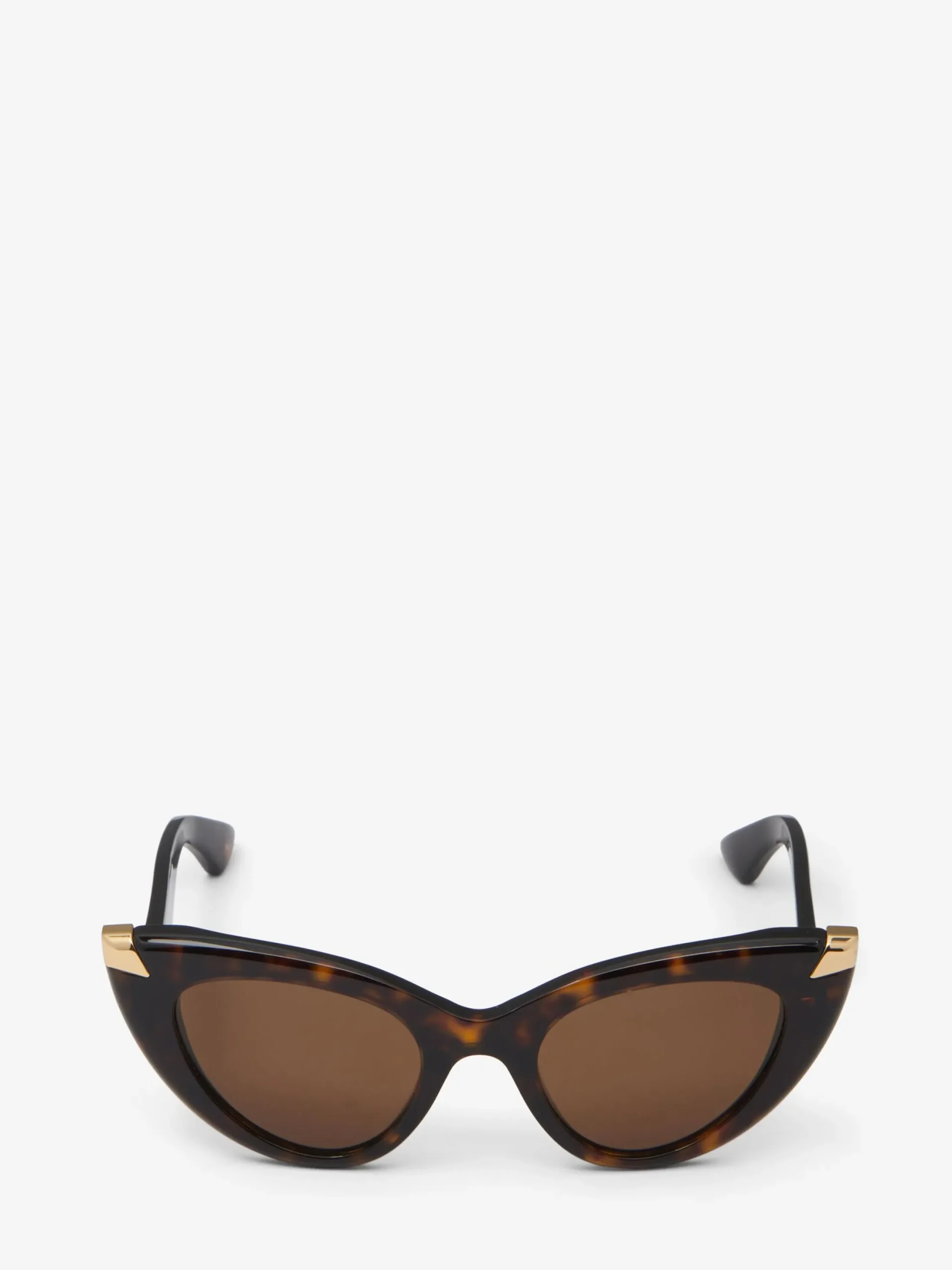 Online Alexander McQueen Women's Punk Rivet Cat-eye Sunglasses in Havana