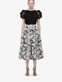 Best Sale Alexander McQueen Women's Ruffle Detail T-shirt in Black