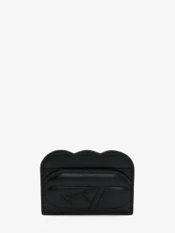 Fashion Alexander McQueen Women's Seal Logo Card Holder in Black