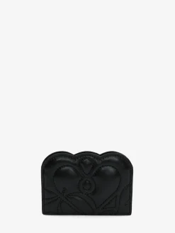Fashion Alexander McQueen Women's Seal Logo Card Holder in Black