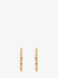 Shop Alexander McQueen Women's Seal Logo Earrings in Gold
