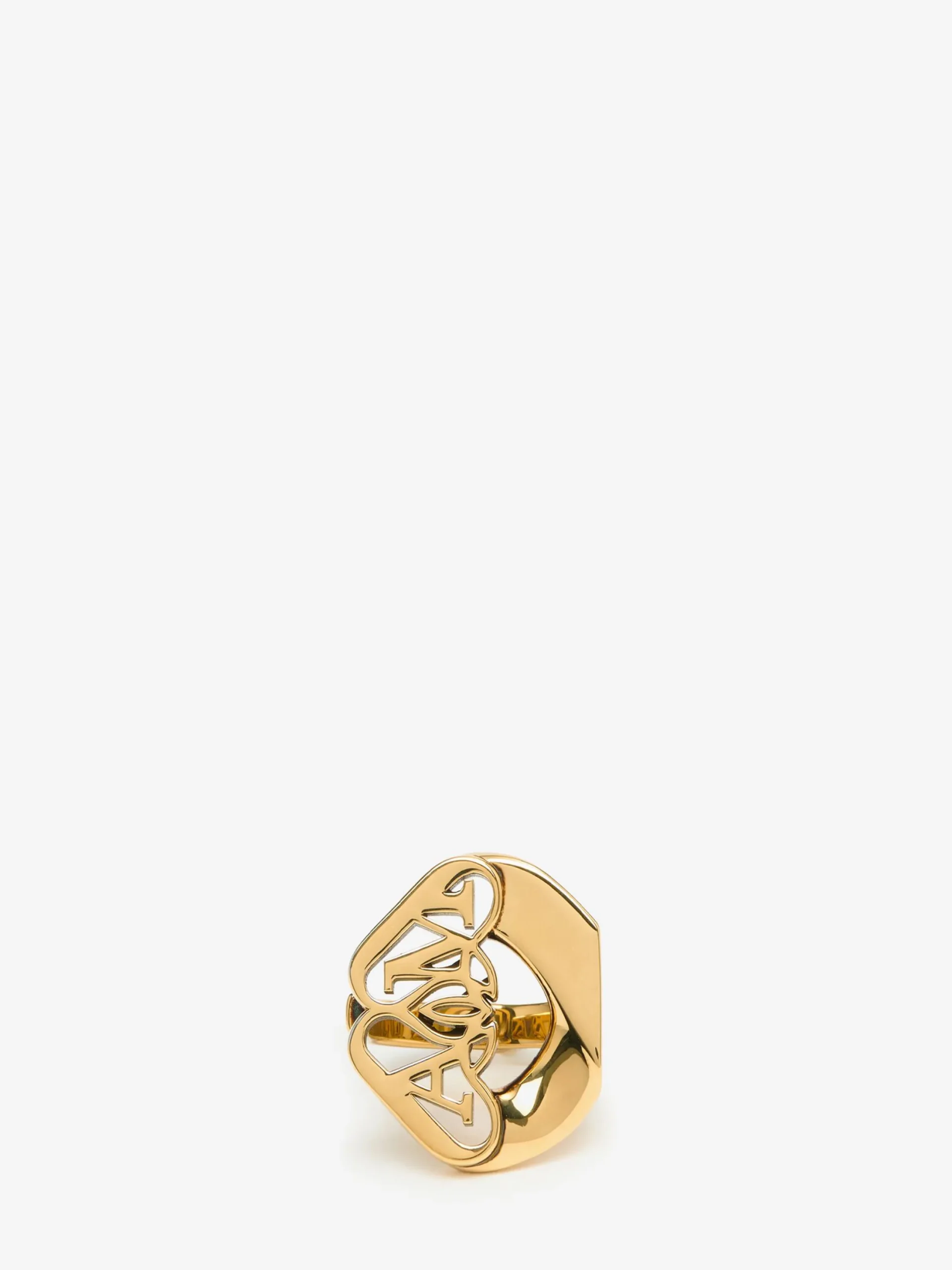 Best Alexander McQueen Women's Seal Logo Ring in Gold