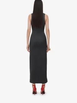 Sale Alexander McQueen Women's Shadow Rose Pencil Dress in Black