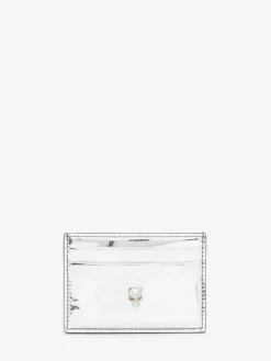 Fashion Alexander McQueen Women's Skull Card Holder in Silver