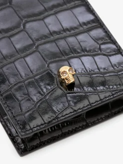 Discount Alexander McQueen Women's Skull Phone Case With Chain in Black
