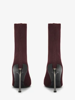 Sale Alexander McQueen Women's Slash Knit Boot in Nightshade/Silver
