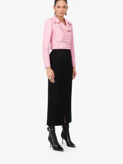 Hot Alexander McQueen Women's Slashed Pencil Skirt in Black