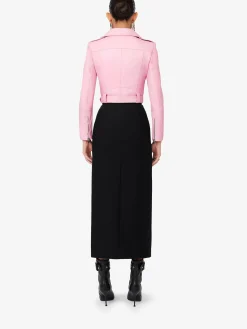 Hot Alexander McQueen Women's Slashed Pencil Skirt in Black