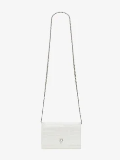 New Alexander McQueen Women's Small Skull Bag in Bone