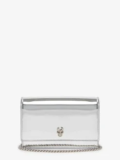 Shop Alexander McQueen Women's Small Skull Bag in Silver