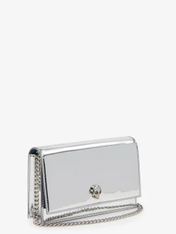 Shop Alexander McQueen Women's Small Skull Bag in Silver