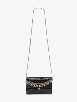 Discount Alexander McQueen Women's Small Skull Bag With Chain in Black
