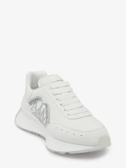Fashion Alexander McQueen Women's Sprint Runner in White/Silver