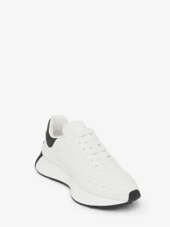 Cheap Alexander McQueen Women's Sprint Runner in White/Black