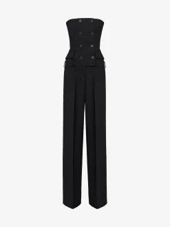 Cheap Alexander McQueen Women's Tailored All-in-one in Black