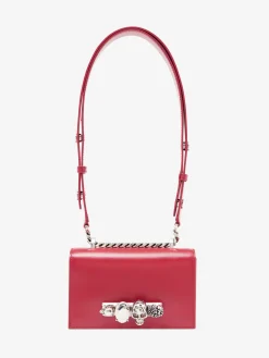 Cheap Alexander McQueen Women's The Biker Mini Jewelled Satchel in Lipstick Red