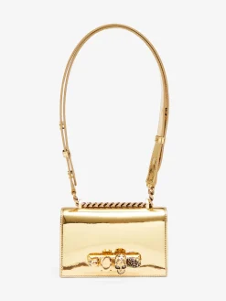 Best Alexander McQueen Women's The Biker Mini Jewelled Satchel in Gold