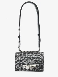 Best Alexander McQueen Women's The Biker Mini Jewelled Satchel in Black/White
