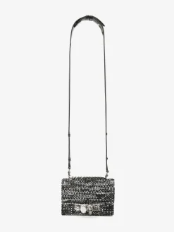 Best Alexander McQueen Women's The Biker Mini Jewelled Satchel in Black/White