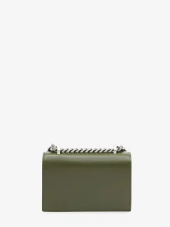 Cheap Alexander McQueen Women's The Biker Mini Jewelled Satchel in Khaki