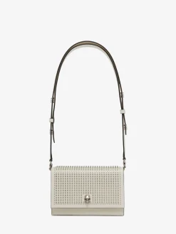 Store Alexander McQueen Women's The Biker Small Skull Bag in Soft Ivory