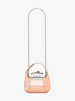 Cheap Alexander McQueen Women's The Jewelled Hobo Mini Bag in Copper