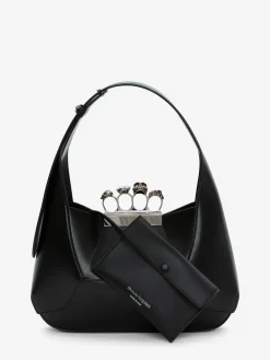 Sale Alexander McQueen Women's The Jewelled Hobo Bag in Black