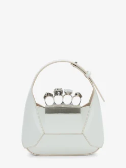 Outlet Alexander McQueen Women's The Jewelled Hobo Mini Bag in Ivory