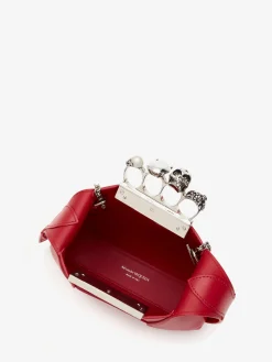 Store Alexander McQueen Women's The Jewelled Hobo Mini Bag in Welsh Red