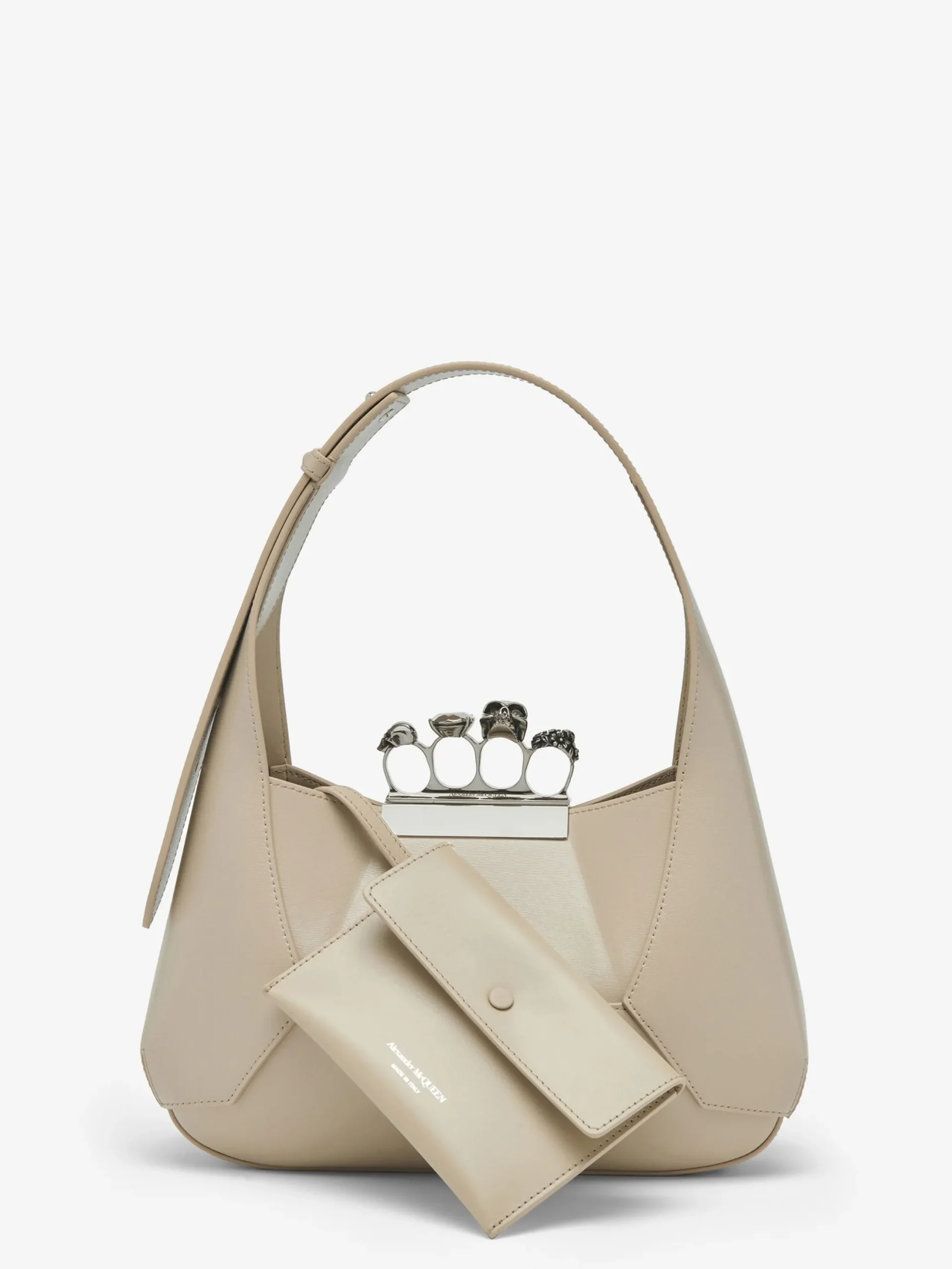Best Sale Alexander McQueen Women's The Jewelled Hobo Bag in Camel