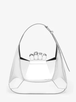 Clearance Alexander McQueen Women's The Jewelled Hobo Bag in Silver