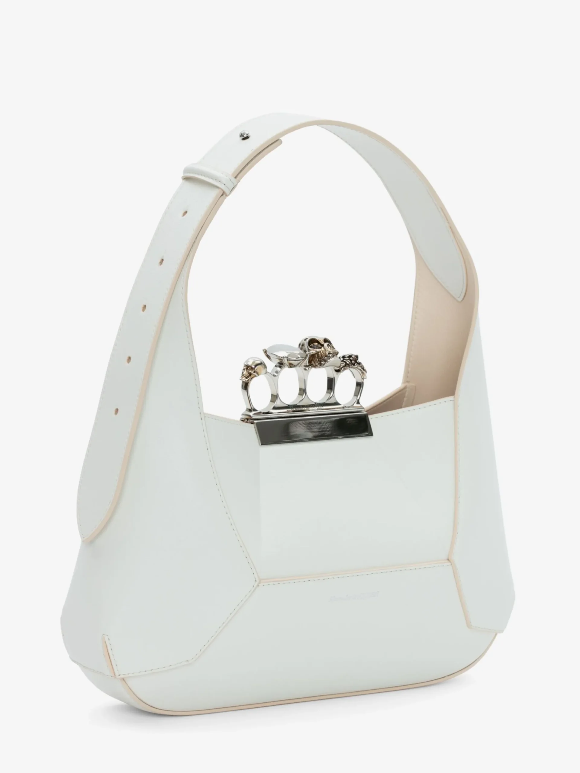 Discount Alexander McQueen Women's The Jewelled Hobo Bag in Ivory