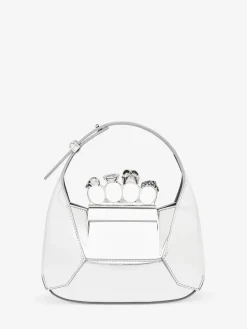 Best Sale Alexander McQueen Women's The Jewelled Hobo Mini Bag in Silver
