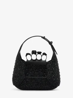Best Alexander McQueen Women's The Jewelled Hobo Mini Bag in Black