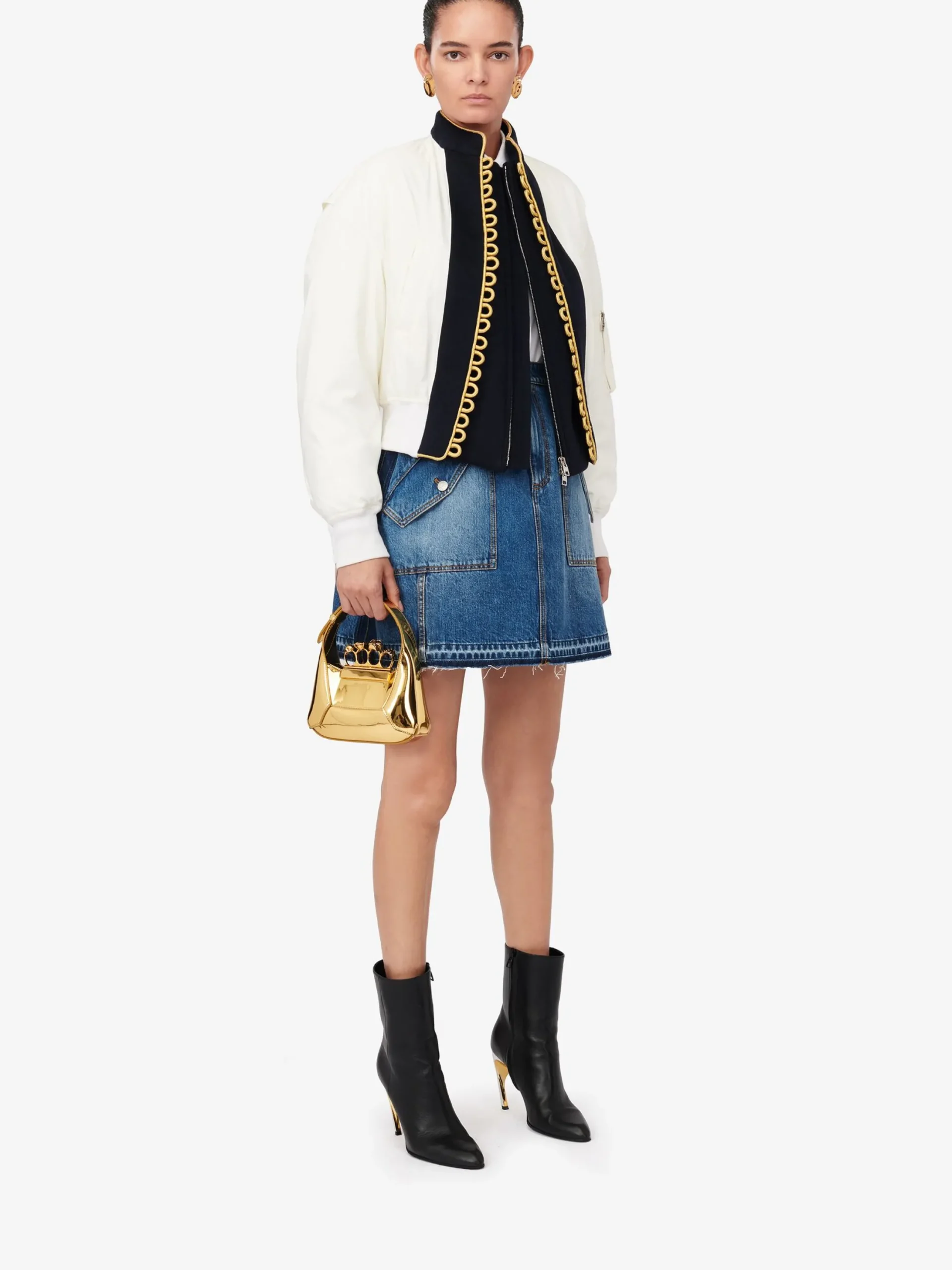 Flash Sale Alexander McQueen Women's The Jewelled Hobo Mini Bag in Gold