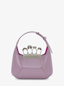 Store Alexander McQueen Women's The Jewelled Hobo Mini Bag in Antique Pink