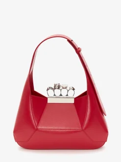 New Alexander McQueen Women's The Jewelled Hobo Bag in Welsh Red