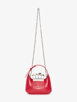New Alexander McQueen Women's The Jewelled Hobo Bag in Welsh Red