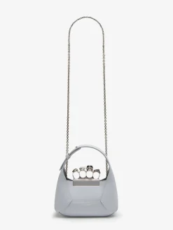 Cheap Alexander McQueen Women's The Jewelled Hobo Mini Bag in Dust