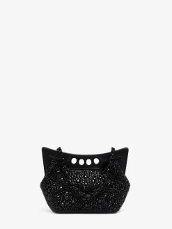 Cheap Alexander McQueen Women's The Micro Peak Bag in Black
