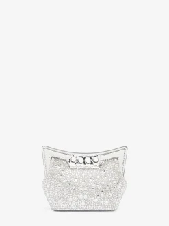 Clearance Alexander McQueen Women's The Micro Peak Bag in Silver