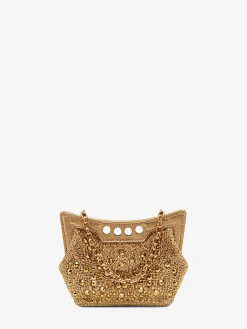 Discount Alexander McQueen Women's The Micro Peak Bag in Gold