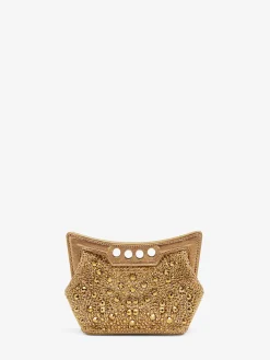 Discount Alexander McQueen Women's The Micro Peak Bag in Gold