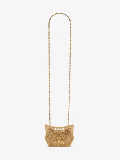 Discount Alexander McQueen Women's The Micro Peak Bag in Gold