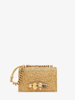 Online Alexander McQueen Women's The Mini Jewelled Satchel in Gold