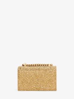 Online Alexander McQueen Women's The Mini Jewelled Satchel in Gold