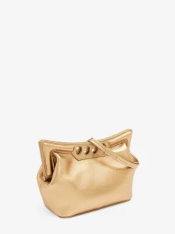 Sale Alexander McQueen Women's The Mini Peak Bag in Gold