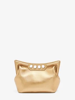 Sale Alexander McQueen Women's The Mini Peak Bag in Gold